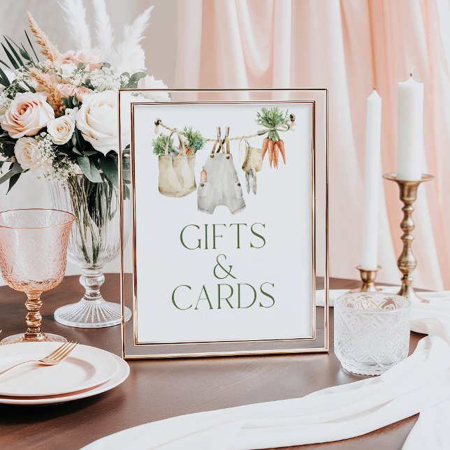 Poster Sinal de placa de presente de Chá de fraldas com c (Criador carregado)