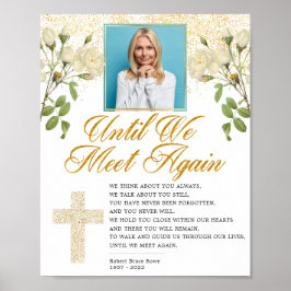 Poster Sinal de Poema de Funeral de Foto Religiosa Elegan