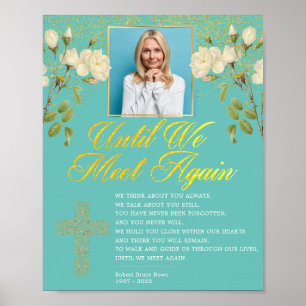 Poster Sinal de Poema de Funeral de Foto Religiosa Elegan