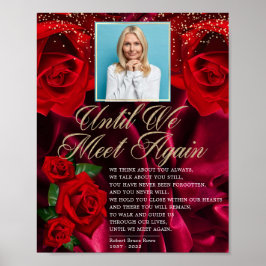 Poster Sinal de Poema de Funeral de Rosas Turcas Vermelha