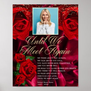 Poster Sinal de Poema de Funeral de Rosas Turcas Vermelha