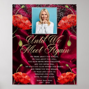Poster Sinal de Poema de Funeral de Rosas Vermelhas Elega