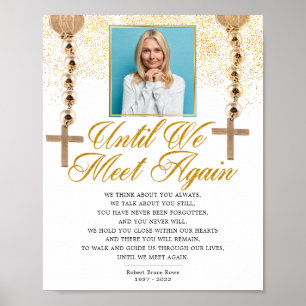 Poster Sinal de Poema de Funeral Memorial Foto Religiosa