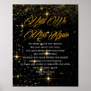 Poster Sinal de Poema Funeral Sparkly