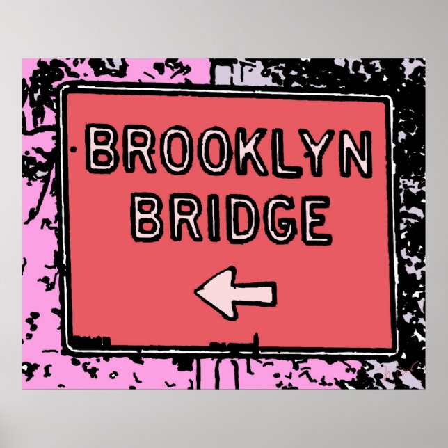 Poster Sinal de Ponte Brooklyn (Frente)