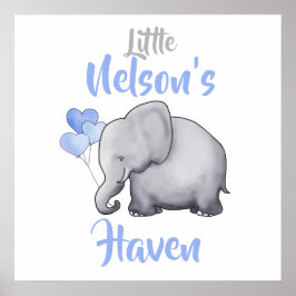 Póster Sinal de Porta Haven para Enfermeiro de Elefante C
