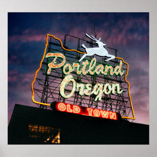 PÓSTER SINAL DE PORTLAND DE PASSAGEM BRANCA