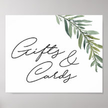 Sinal de Presente de 10" x 8" Folha de Água