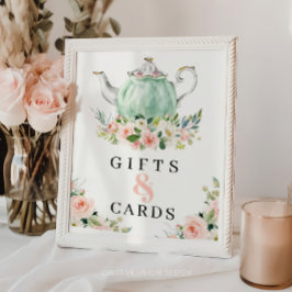 Poster Sinal de Presente e Cartões de Festa de Aniversári