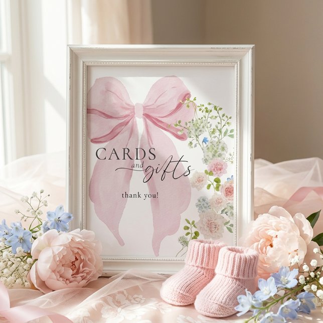 Poster Sinal de Presentes de Cartões de Chuvinha de Bebê  (Criador carregado)
