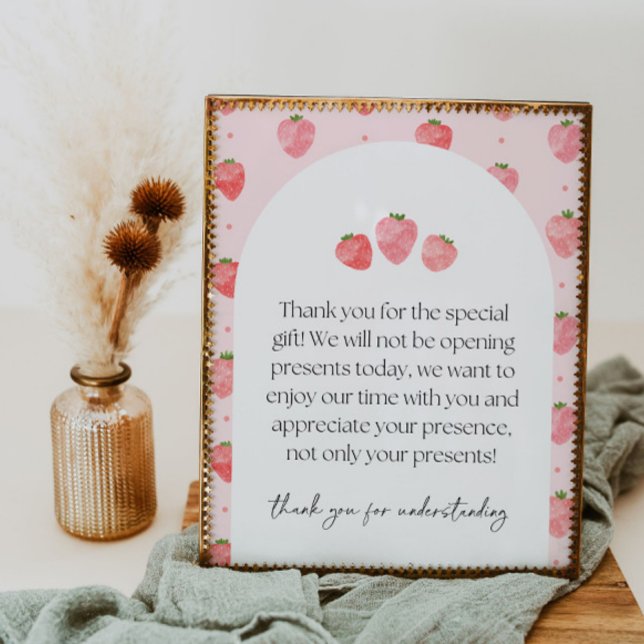 Poster Sinal de presentes do partido Strawberry (Criador carregado)