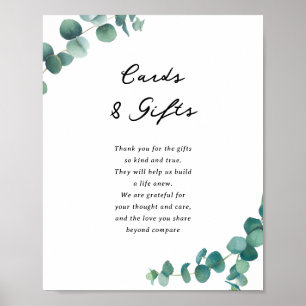 Poster Sinal de presentes e cartões de casamento Adelaide