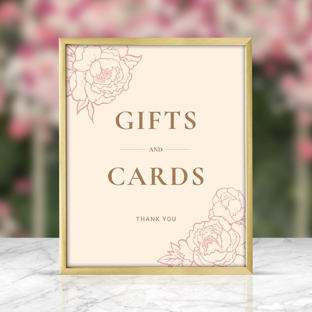 Poster Sinal de presentes e cartões de pintura em linha d (Criador carregado)