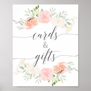 Poster Sinal de Presentes e Cartões Pastel Blush
