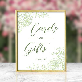 Poster Sinal de presentes e placas de linha aleatória