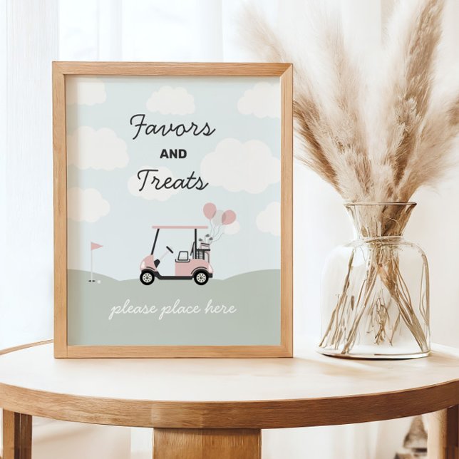 Poster Sinal de primeiro aniversario de Golfe Buraco-em-U (Criador carregado)