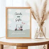 Sinal de primeiro aniversario de Golfe Buraco-em-U