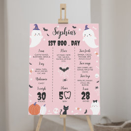 Poster Sinal de primeiro aniversario Fantasma da Menina R