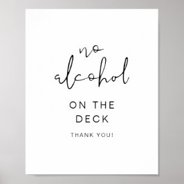 Poster Sinal de Proibição de Álcool Edgy Moderno Minimali