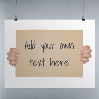 Poster Sinal de protesto de placa Modelo