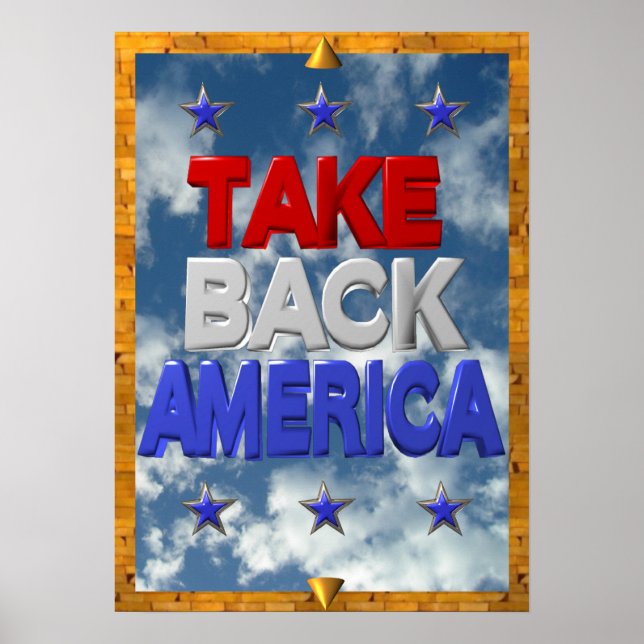 Póster Sinal de protesto do Occupy America (Frente)