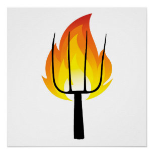 Póster Sinal de Protesto em Torch e Pitchfork