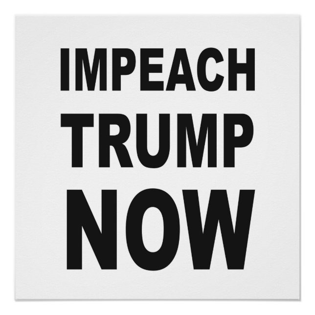 Póster Sinal de protesto IMPEACH TRUMP AGORA (Frente)