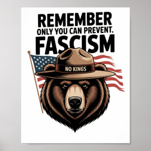 Poster Sinal de Protesto Sem Reis IMPRESSO, Urso Recusa F