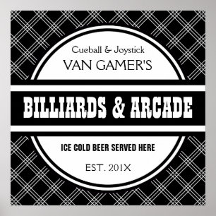 Póster Sinal de Pub da Sala de Jogos Domésticos Engraçado