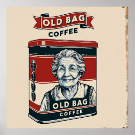 Poster Sinal De Publicidade Tin Para Café De Saco Antigo