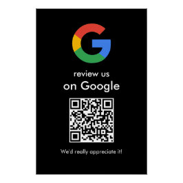 Póster Sinal de QR Code do Google para Análise Moderna pa
