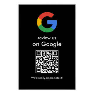 Póster Sinal de QR Code do Google para Análise Moderna pa