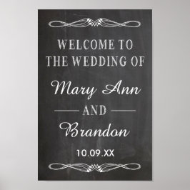 Poster Sinal de quadro vertical de casamento de boas-vind