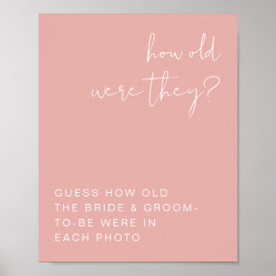 Poster Sinal de Quantos Anos Eles Tinham LEAH Vibrant Pas