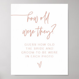 Poster Sinal de Quantos Anos Eles Tinham MARLO Blush Rosa