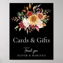 Poster Sinal de queda de preto náufragos e presentes