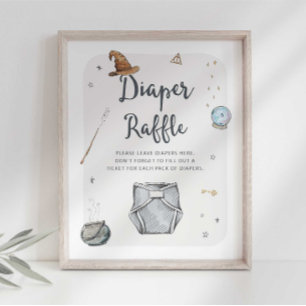 Poster Sinal de Raffle da Fralda do assistente