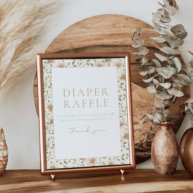 Poster Sinal de Raffle Floral de Páscoa Asbunny (Criador carregado)