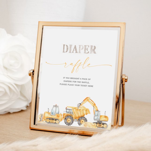 Poster Sinal de Raffle Fralda charmoso (Criador carregado)