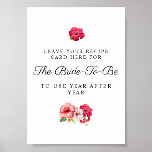 Poster Sinal de Receita Floral Tropical