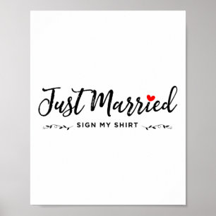 Poster Sinal de recem casados Minha Camisa - Noiva &