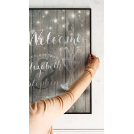 Poster Sinal de Recepção de Boas-Vindas de Casamento Copo