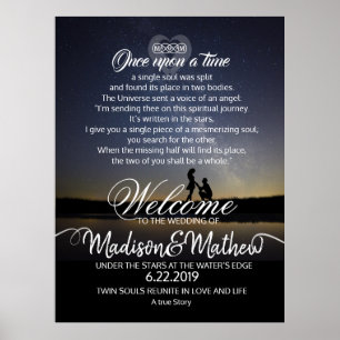 Poster Sinal de recepção de boas-vindas do casamento