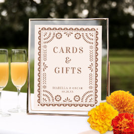Poster Sinal de Recepção de Casamento Chic Neutral Papel