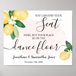 Poster Sinal de Recepção de Casamento Encontre Seu Assent