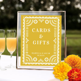 Poster Sinal de Recepção de Casamento Warm Yellow Papel P