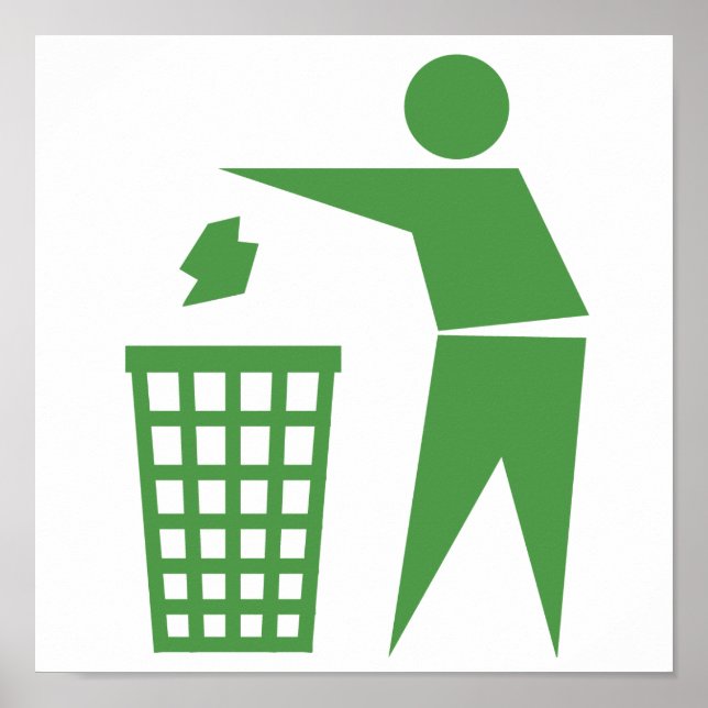 Poster sinal de reciclagem (Frente)