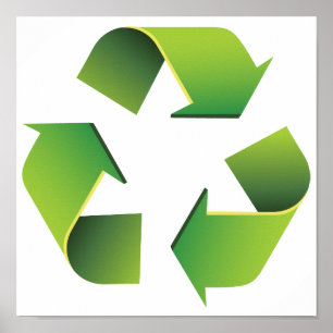 Póster sinal de Reciclagem