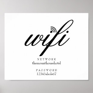 Poster Sinal de Rede e Senha Wifi