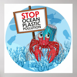 Poster Sinal de retenção do caranguejo